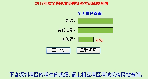 廣東省執(zhí)業(yè)藥師成績查詢