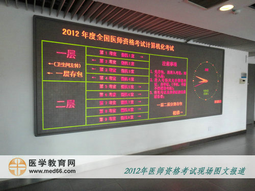 2012年醫(yī)師考試最氣派的指路牌