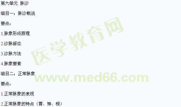 2013年中醫(yī)助理醫(yī)師《中醫(yī)診斷學》考試大綱