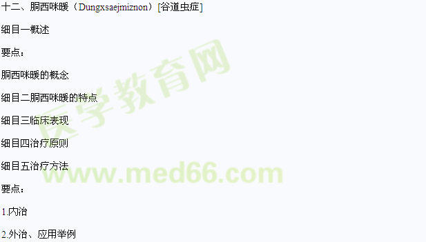 2013年中醫(yī)執(zhí)業(yè)醫(yī)師醫(yī)學綜合筆試狀醫(yī)兒科學考試大綱