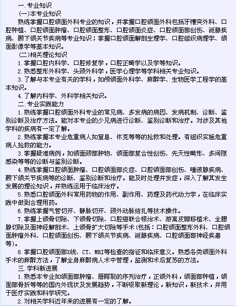 衛(wèi)生系列高級專業(yè)技術資格考試（口腔頜面外科專業(yè)-正高級）
