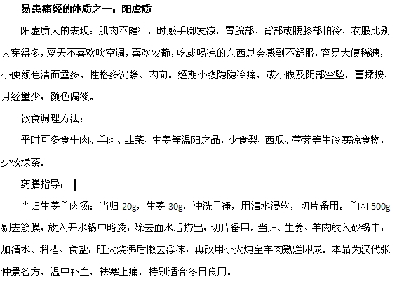 容易患痛經(jīng)的體質(zhì)有哪些？