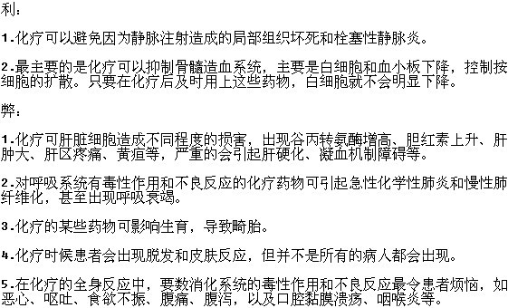 化療治療白血病的利與弊