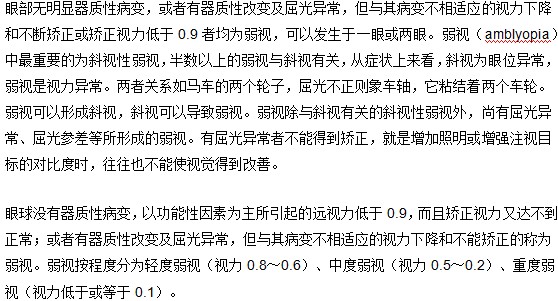 什么是弱視，弱勢的診斷標準是什么