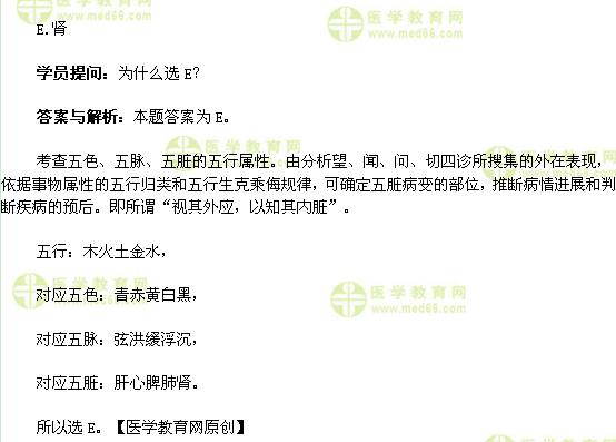 醫(yī)學教育網(wǎng)中醫(yī)內(nèi)科主治醫(yī)師《答疑周刊》2017年第21期