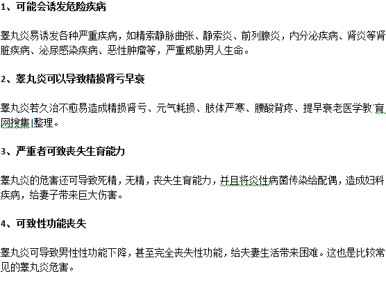 睪丸炎會產(chǎn)生什么危害？