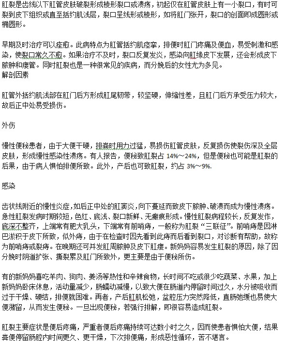 為什么會產(chǎn)后肛裂