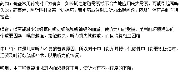聽力不良導(dǎo)致耳聾的原因都有哪些