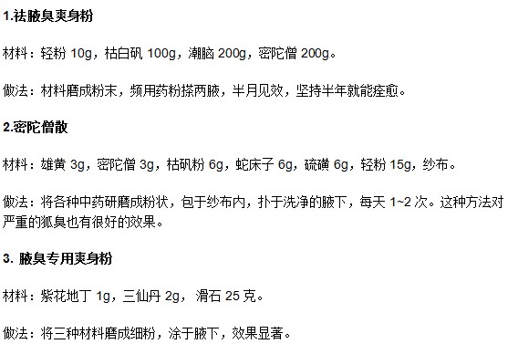 這些有效治療腋臭的藥方你還不知道嗎？