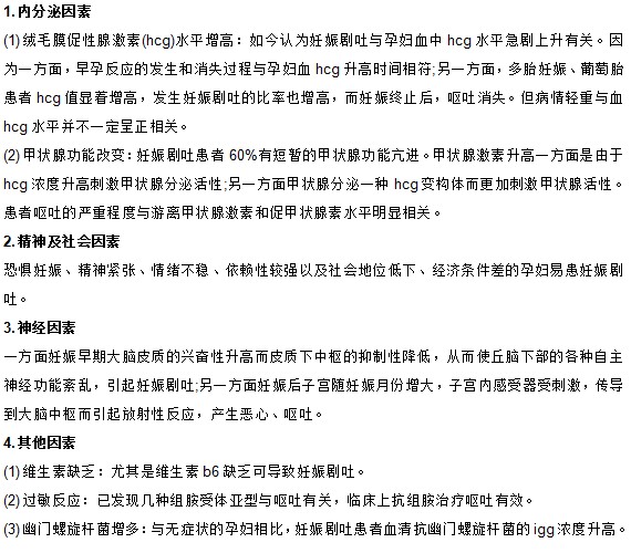 造成妊娠嘔吐的四大原因有哪些？