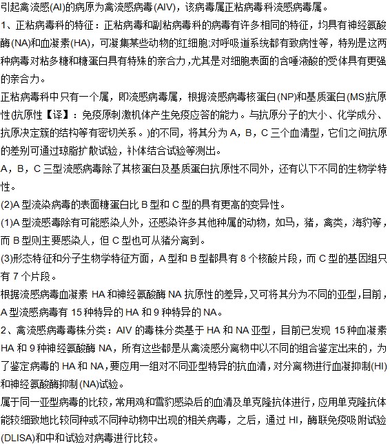 禽流感病毒有哪些具體類型？