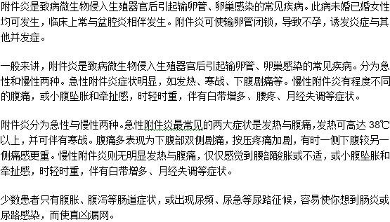 早期的附件炎有什么特殊的癥狀？如何識別？