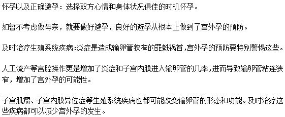 預(yù)防宮外孕需要注意的五個重點