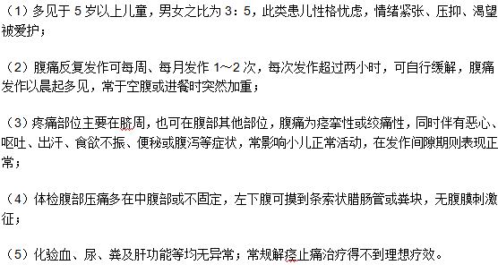 五種常見的關于小兒腹痛的發(fā)病特點介紹