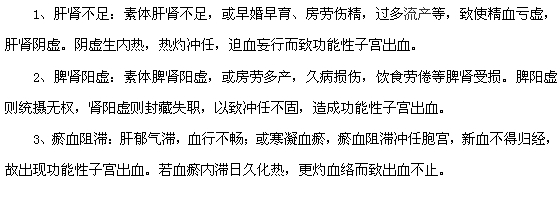 功能性子宮出血的中醫(yī)證型有哪些？