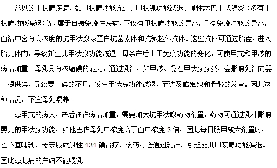 女性患了甲亢能哺乳嗎？