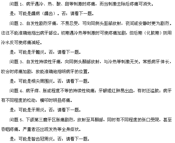教你如何簡單判斷牙疼的病因