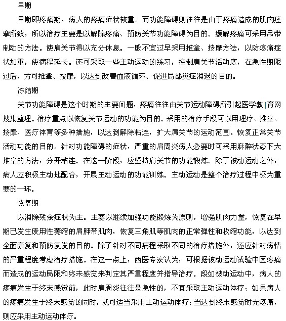 肩周炎各個(gè)階段的最佳治療方法