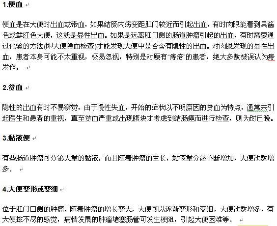 結腸癌到底會存在哪些癥狀表現(xiàn)？