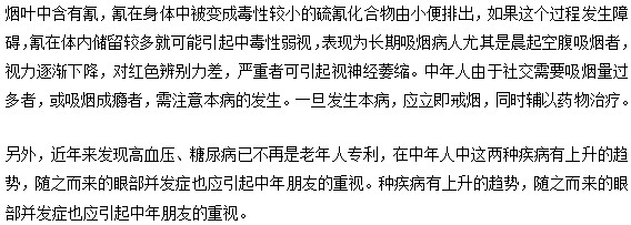 你知道什么是煙中毒性弱視嗎？