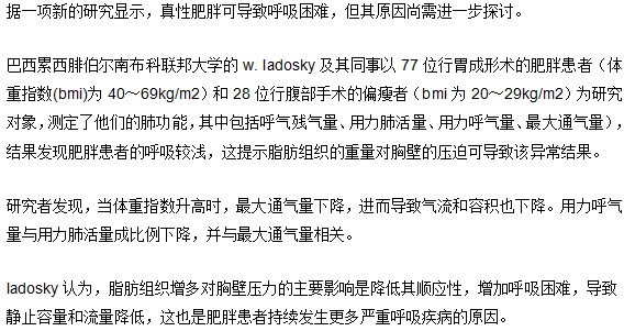 肥胖癥有時(shí)很可怕