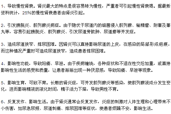 腎炎將對你的身體產(chǎn)生哪些危害？