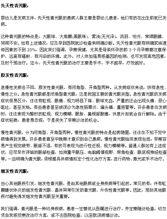 任何年齡段都會患有青光眼