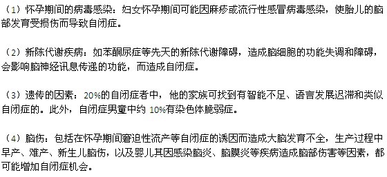 自閉癥的誘因主要有哪些？