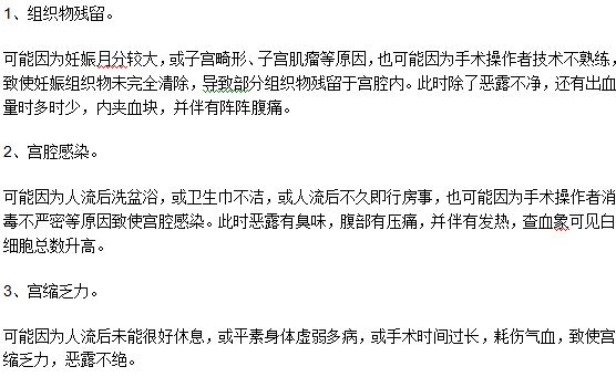 剖腹產(chǎn)后導(dǎo)致惡露不盡的三種原因