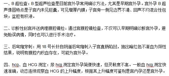女性檢查是否患有宮外孕的方法有什么？