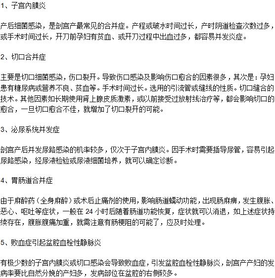 做完剖腹產(chǎn)手術(shù)之后會引起并發(fā)癥嗎？