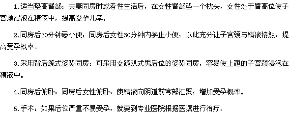 如何提高子宮后位女性的懷孕率？