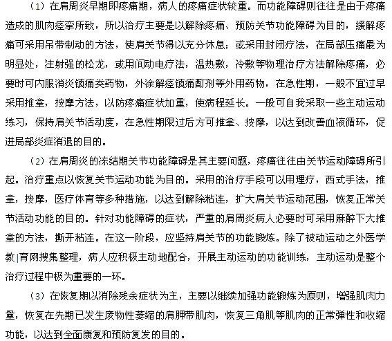 肩周炎的治療措施都有哪些？