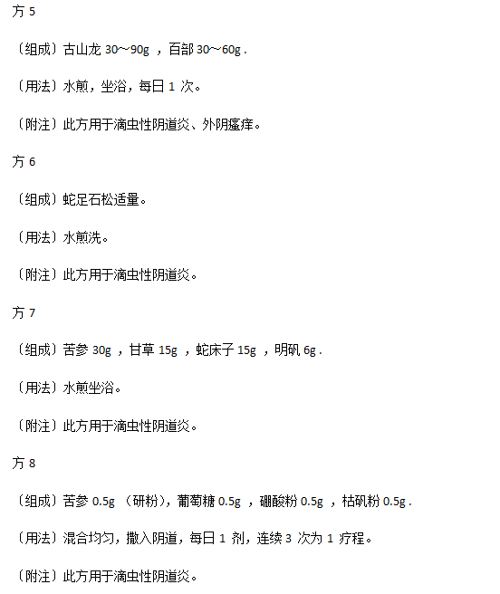 生活中有效治療陰道炎的中醫(yī)驗方有哪些？