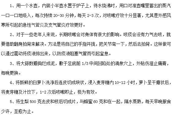 咳嗽常見(jiàn)的應(yīng)急措施