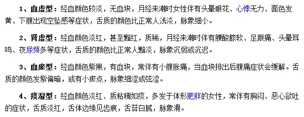 在中醫(yī)上月經(jīng)量少可分為哪些類型？