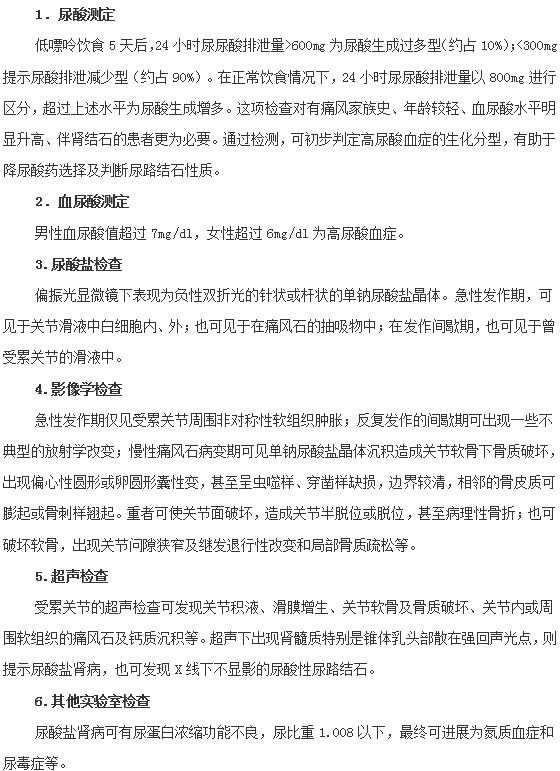 如果懷疑痛風(fēng)需要接受哪些檢查進(jìn)行確診？