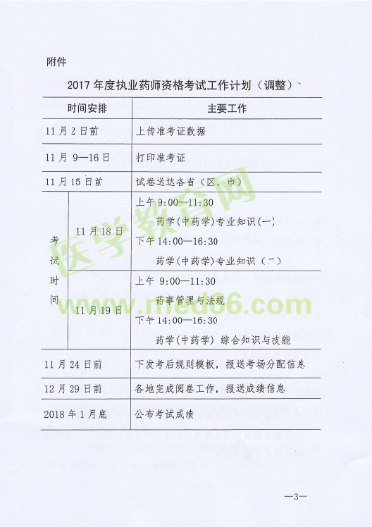 【緊急通知】2017年執(zhí)業(yè)藥師考試時間推遲至11月18、19日