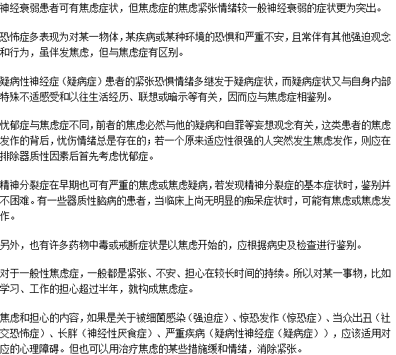 神經(jīng)衰弱與焦慮癥如何辨別？