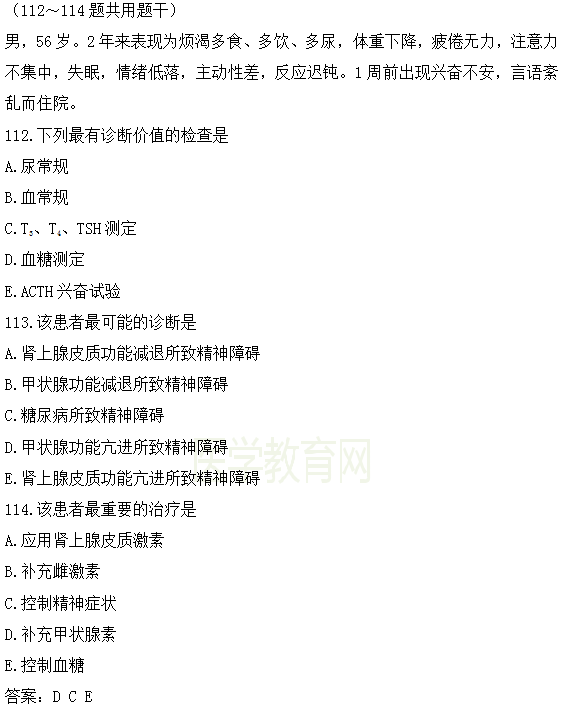 醫(yī)學教育網(wǎng)課程vs2018年臨床執(zhí)業(yè)醫(yī)師試題圖文對比第四單元（完結）