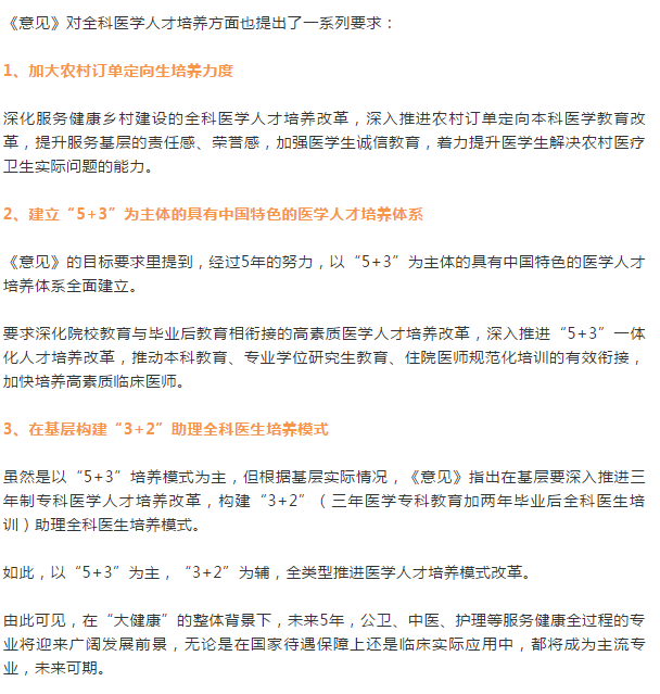 【醫(yī)學專業(yè)推薦】三大部門聯(lián)合發(fā)文，這7大醫(yī)學專業(yè)要火了！