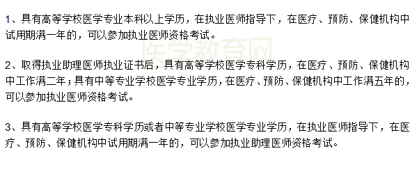 株洲市2019年國(guó)家醫(yī)師資格考試報(bào)考條件
