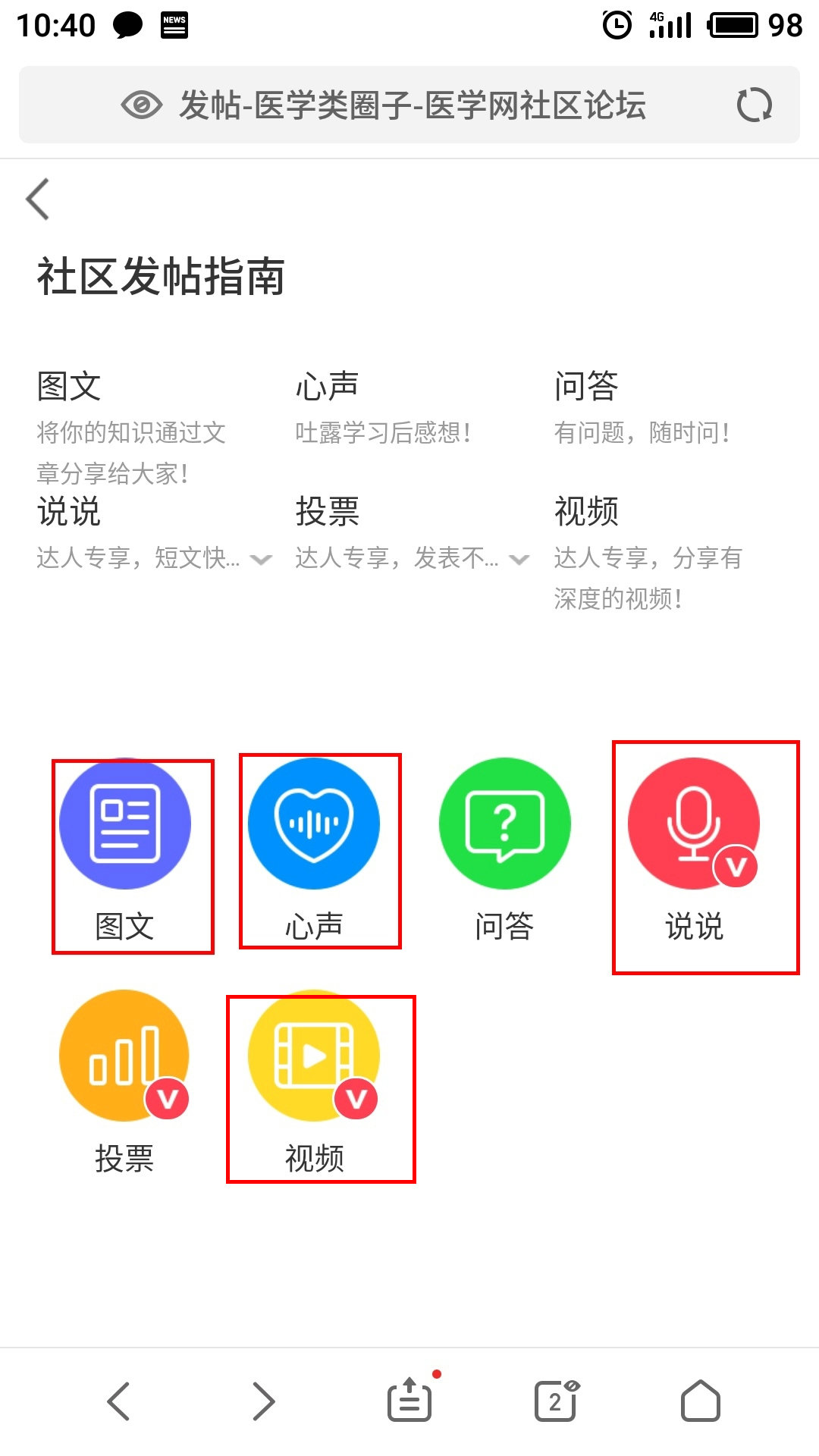 【使用攻略】醫(yī)學(xué)教育網(wǎng)手機(jī)社區(qū)發(fā)帖后如何快速找到自己的貼子分享贏點贊