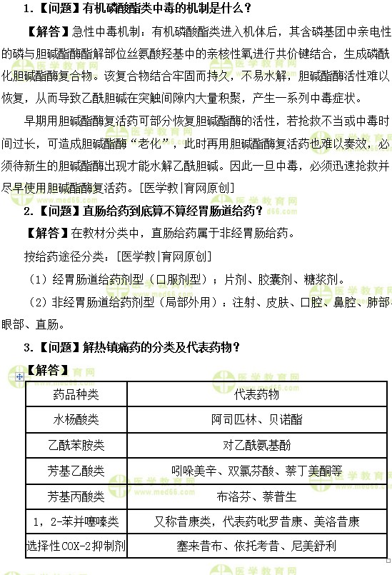 醫(yī)學(xué)教育網(wǎng)主管藥師:《答疑周刊》2019年第30期