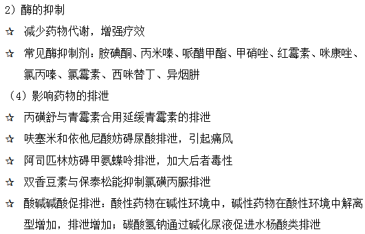 藥動(dòng)學(xué)方面的藥物相互作用--執(zhí)業(yè)藥師輔導(dǎo)精華