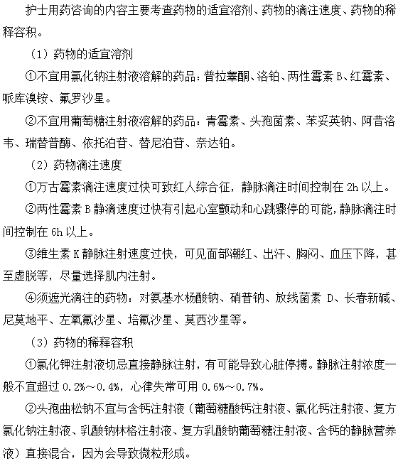 護(hù)士用藥咨詢