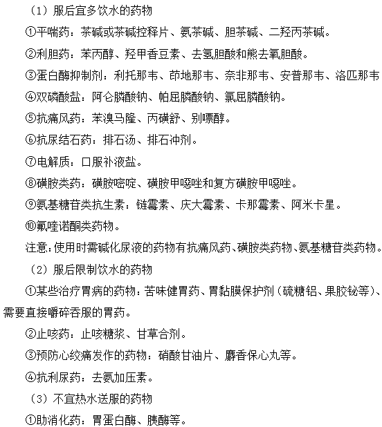 服用藥品的特殊提示--執(zhí)業(yè)藥師知識點