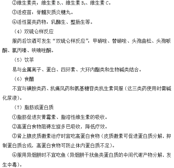 服用藥品的特殊提示--執(zhí)業(yè)藥師知識點