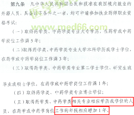 2019年執(zhí)業(yè)藥師考試報名條件巨變：學(xué)歷及工作年限