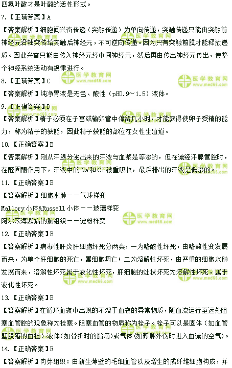 2019年臨床助理醫(yī)師高頻試題 第一單元 150題！答案解析！